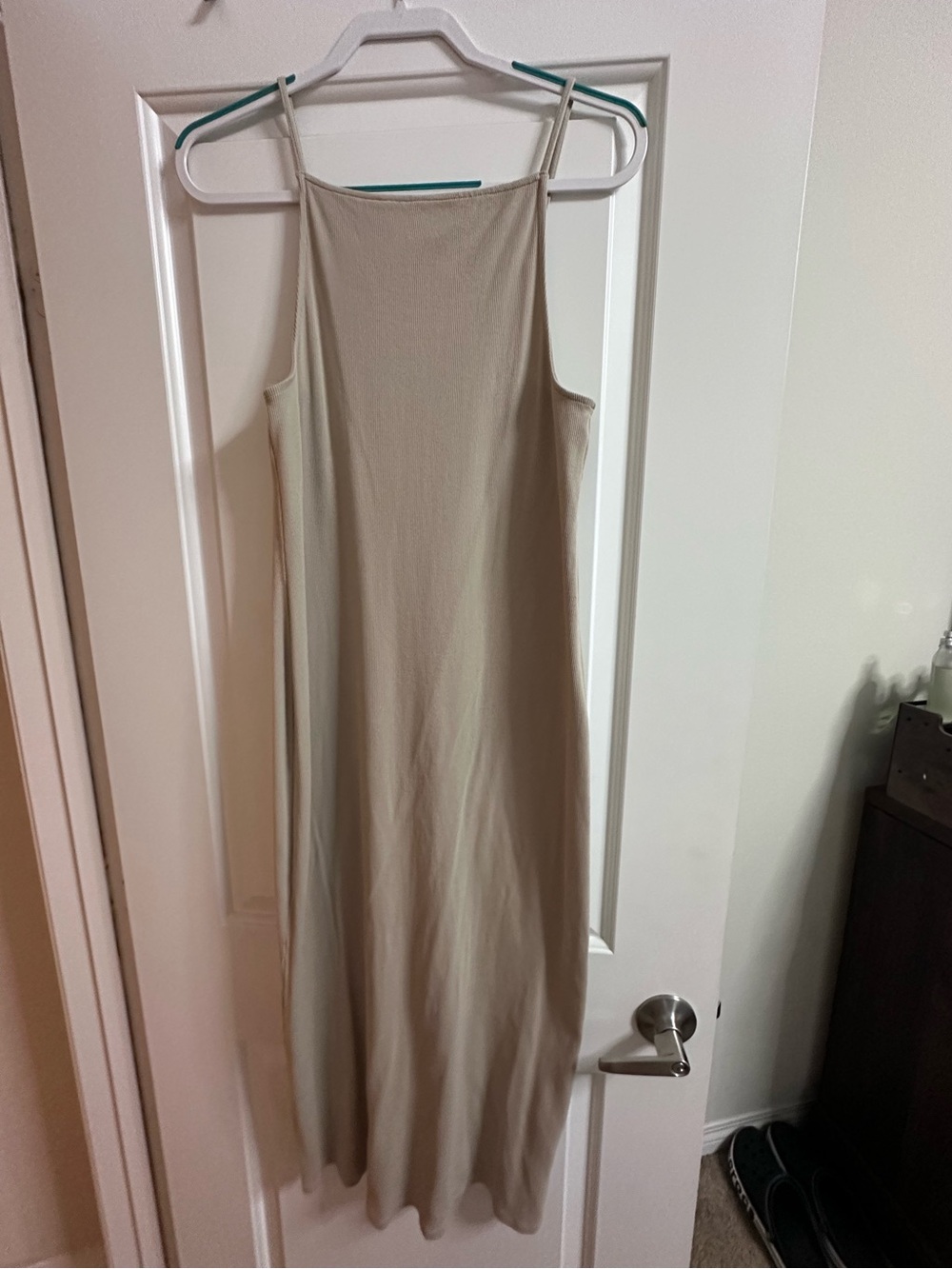Old Navy Cream Maxi Slip Dress with Halter Neck